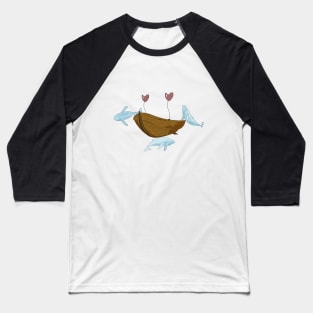 Whales. Baseball T-Shirt